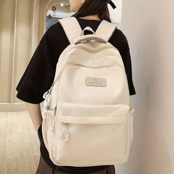 Schoolbag Women High School Students Large Capacity Boys High School Backpack Simple College Students Spine Protection Decompression Wide Strap Backpack Men