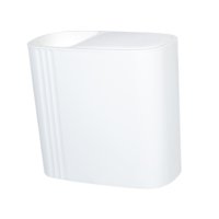 Magideal - Batio De Basura Basura Contenedor De Basura Rectangular Pequeño Compacto Con Tapa De 12 Lides Para Habitaciones Para El Baño De La Sala Del Dormitorio Blanco