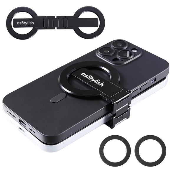 Soporte para celular asStylish magnético dual 59 g negro
