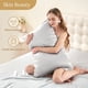 thumbnail image 3 of Fundas De Almohada De Seda Infinixso Tamaño Estándar Paquete De 2 Color Gris Claro, 3 of 9