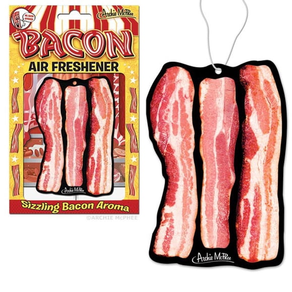 Ambientador Accoutrements con aroma a tocino, 10 cm de alto, con cordón