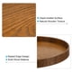 thumbnail image 3 of Uxcell 11" Bandeja Redonda de Madera para Servir, Placa Decorativa para Hogar y Cocina, Vela, Marrón, 3 of 7