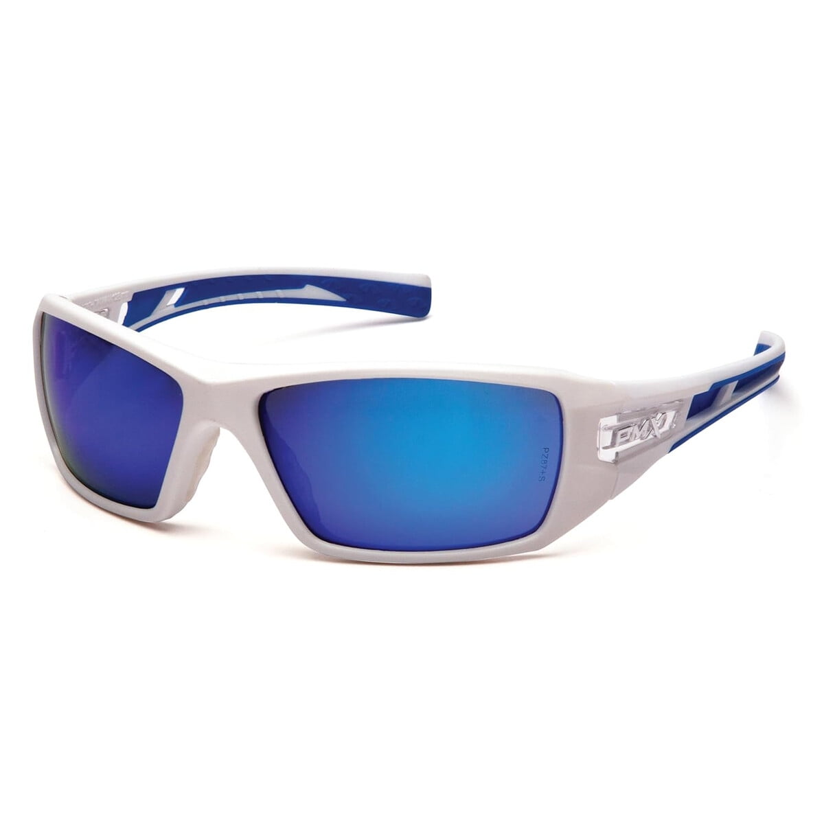 Lentes De Seguridad Pyramex Velar Blanco Azul Lente Ice