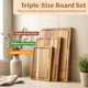 thumbnail image 2 of EDELHAUS Acacia Wood Cutting Boards for Kitchen Set of 3, 2 of 3