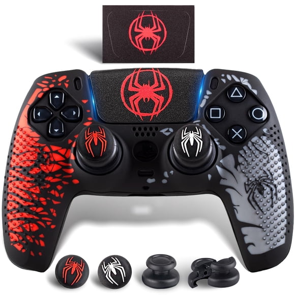 Capa de silicona roja y negra Spider-Man para PS5 – SoAegis
