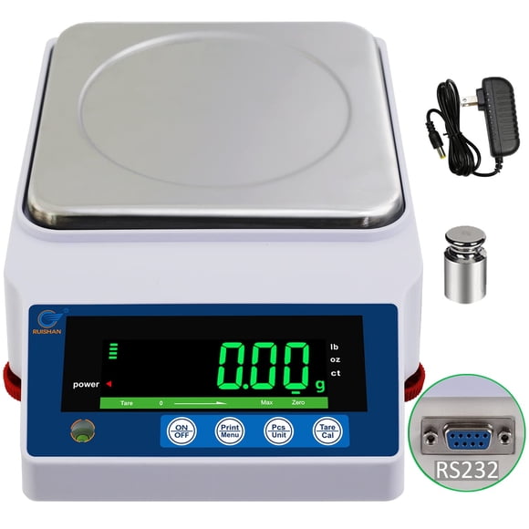 Balanza de laboratorio RUISHAN de 5000 g x 0,01 g, electrónica de alta precisión