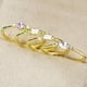 thumbnail image 1 of 4 pcs Shiny Zircon Inlaid Finger Ring - 14K Gold Plated Alloy Ring for Women, 1 of 5