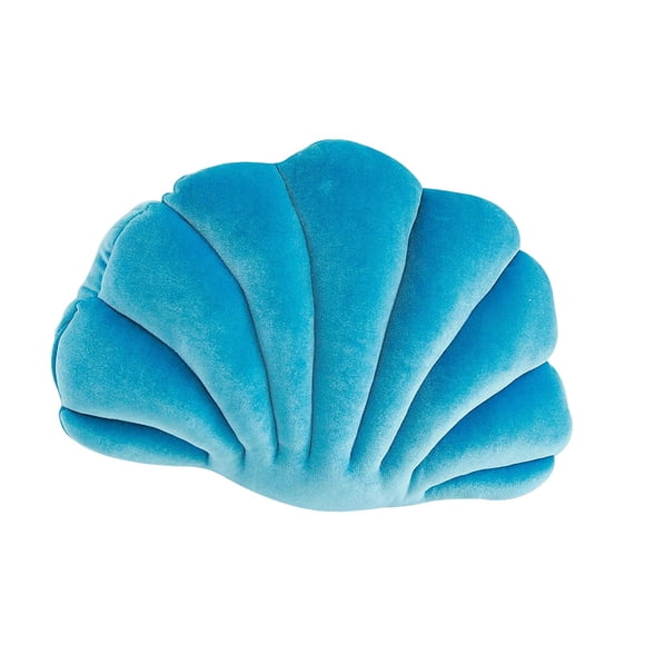 Almohada de concha de mar, cojín para silla, cojín de coche relleno firme, decoración para dormitorio, habitación, regalo de inauguración de la casa, Azul