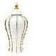 thumbnail image 1 of Jarrón Florero De Cerámica Dorado Con Blanco Deco, 1 of 3