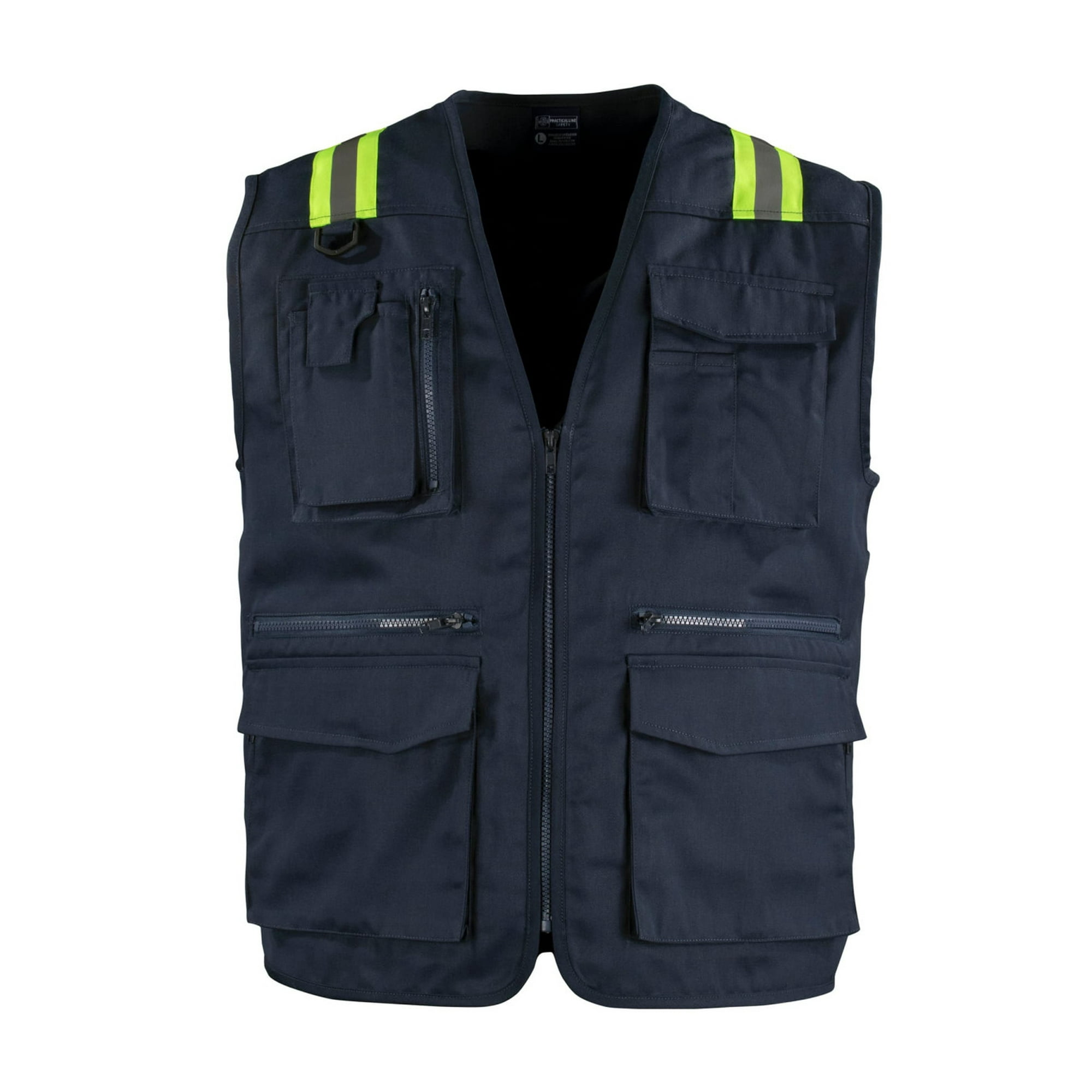 T-world - Chaleco Geólogo Gabardina Dual Hi-vis Con Cinta Día Y Noche Hombre Azul