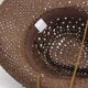 thumbnail image 4 of Sombrero Vaquero Tejido Estilo Cowboy Playa, Festival, Moda cafe Talla Única, 4 of 5