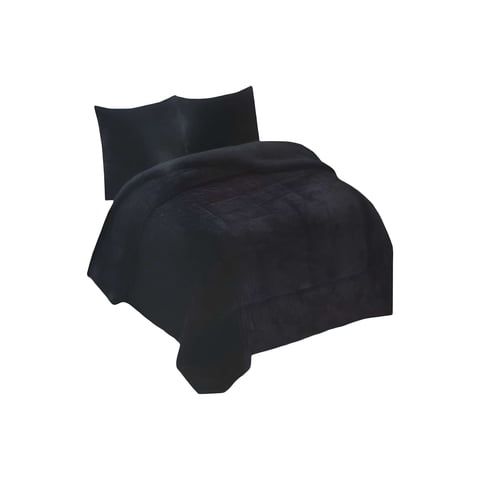 Genérico - Cobertor Sherpa 2 Plazas 230X250Cm Negro B19