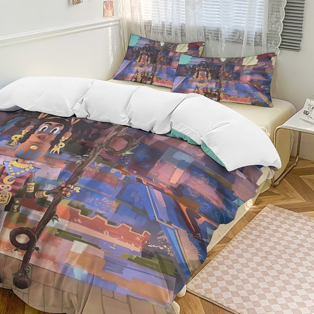 Maya And The ThreeMayan Three Warriors 3-Piece Twin Bed Set Fade-Resistant Microfiber
