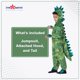thumbnail image 2 of Disfraz de dinosaurio T-Rex verde para niños, 2 of 7