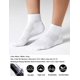thumbnail image 3 of Pack de 6 calcetines de tobillo CelerSport para hombre, blancos, talla L, 3 of 6