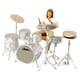 thumbnail image 1 of Figuras de Música Rock 1/64, Colecciones en Miniatura, Accesorios de Película, Escala S, Micropaisaje Ferroviario, Dioramas de Construcción de Conjunto de baterista blanco, 1 of 5