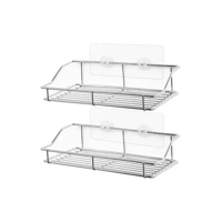 Genérico - Pack 2 Organizadores Ducha Baño Repisa Accesorios Jabonera Shampoo Myg, Potente Adhesivo