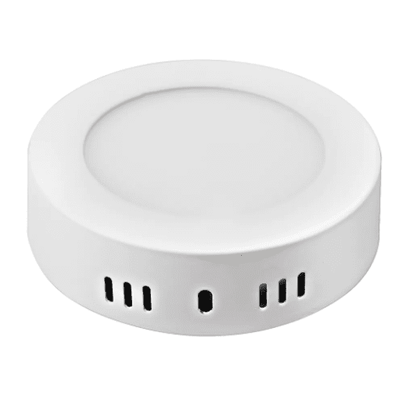 Panel LED Redondo Sobrepuesto 12W/6000k