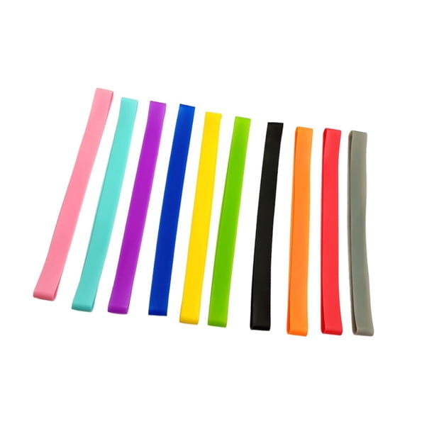 10 bandas elásticas de silicona para embalaje, coloridas, para vajilla, envolturas domésticas, cajas, envoltorios para camping, billeteras y tarjetas. 14 cm x 1 cm