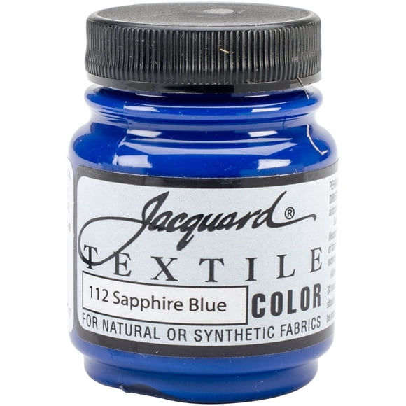Pintura textil jacquard, color azul zafiro, 70 ml