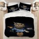 thumbnail image 1 of Cat Meme Planet Themed Bedding Set Including Duvet Cover And Pillowcases. Soft And Comfortable, 1 of 5