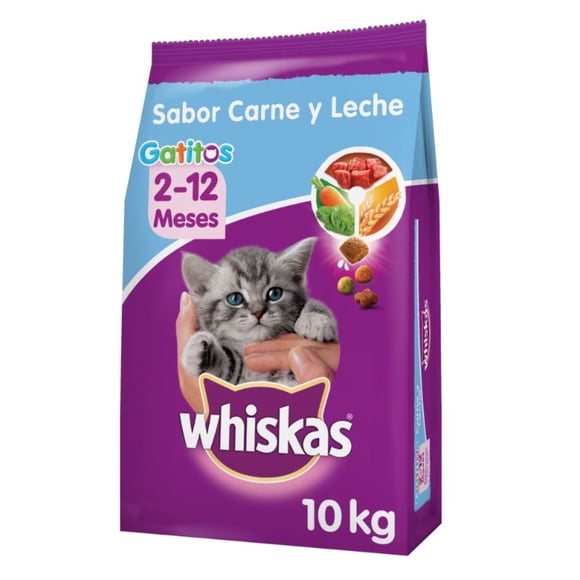 Alimento Seco Para Gatitos Sabor Carne y Leche 10 Kg