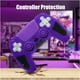 thumbnail image 2 of Funda para controlador de PlayStation 5, funda de silicona antideslizante para el mando de PS5 con tapones para el pulgar, protectores para el joystick y adhesivo envolvente para la funda-morado, 2 of 8