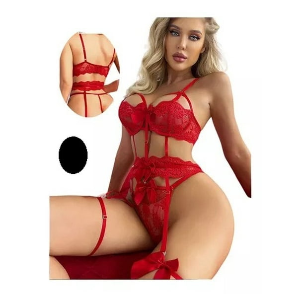 Lencería Erótica Para Mujer Conjunto Portaligas Colales Ligas