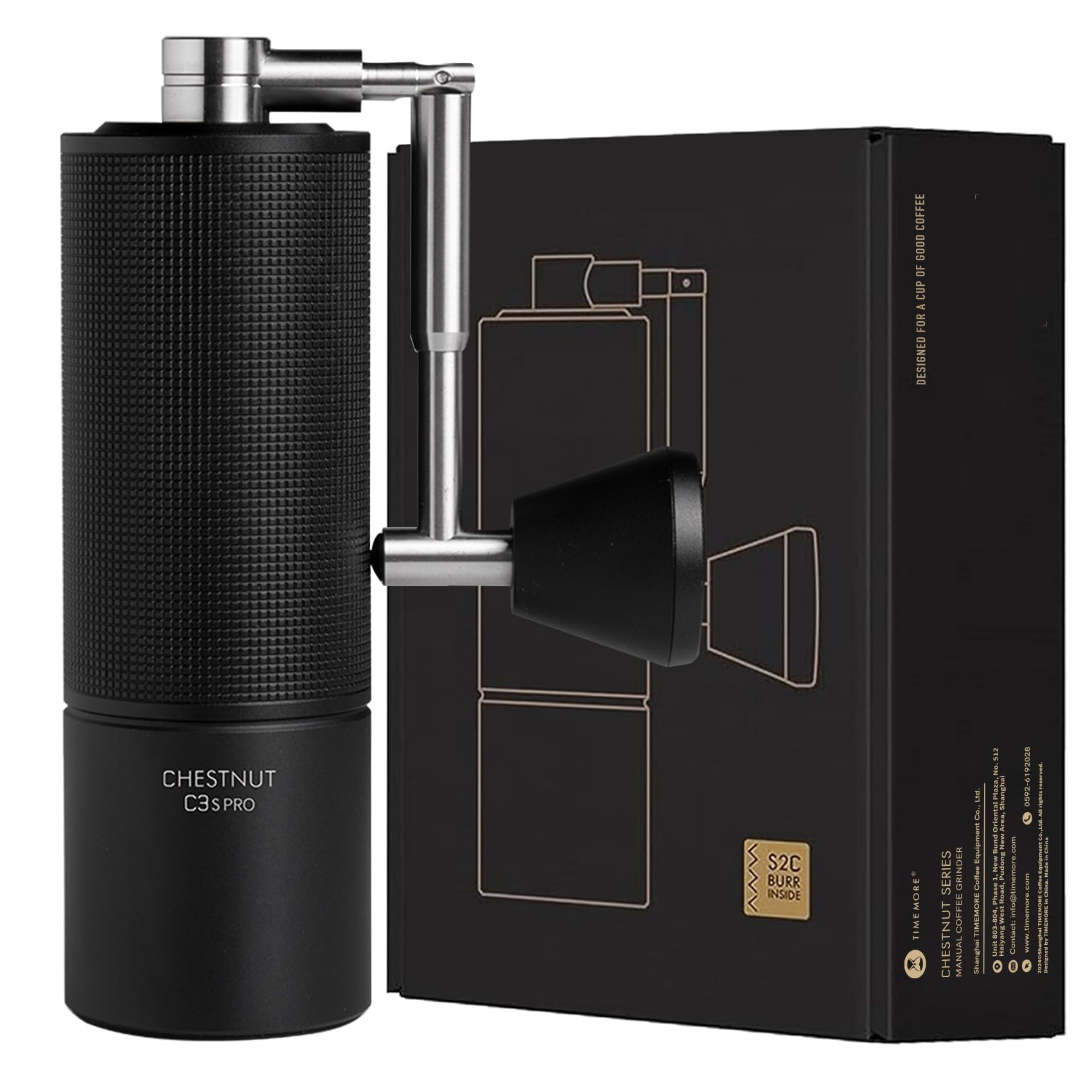 Molinillo De Café Manual Timemore Chestnut C3s Pro Black