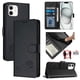 thumbnail image 1 of Funda tipo cartera FOXDOCK para iPhone 11 con soporte, ranuras, RFID, diseño de gato, 1 of 5