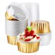 thumbnail image 1 of Cazuelitas EUSOAR 50 uds 125 ml de aluminio dorado con tapas, 1 of 8