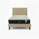 thumbnail image 1 of Cama 1.5 Plaza Beige Capitone + Colchón Ortopedic, 1 of 2