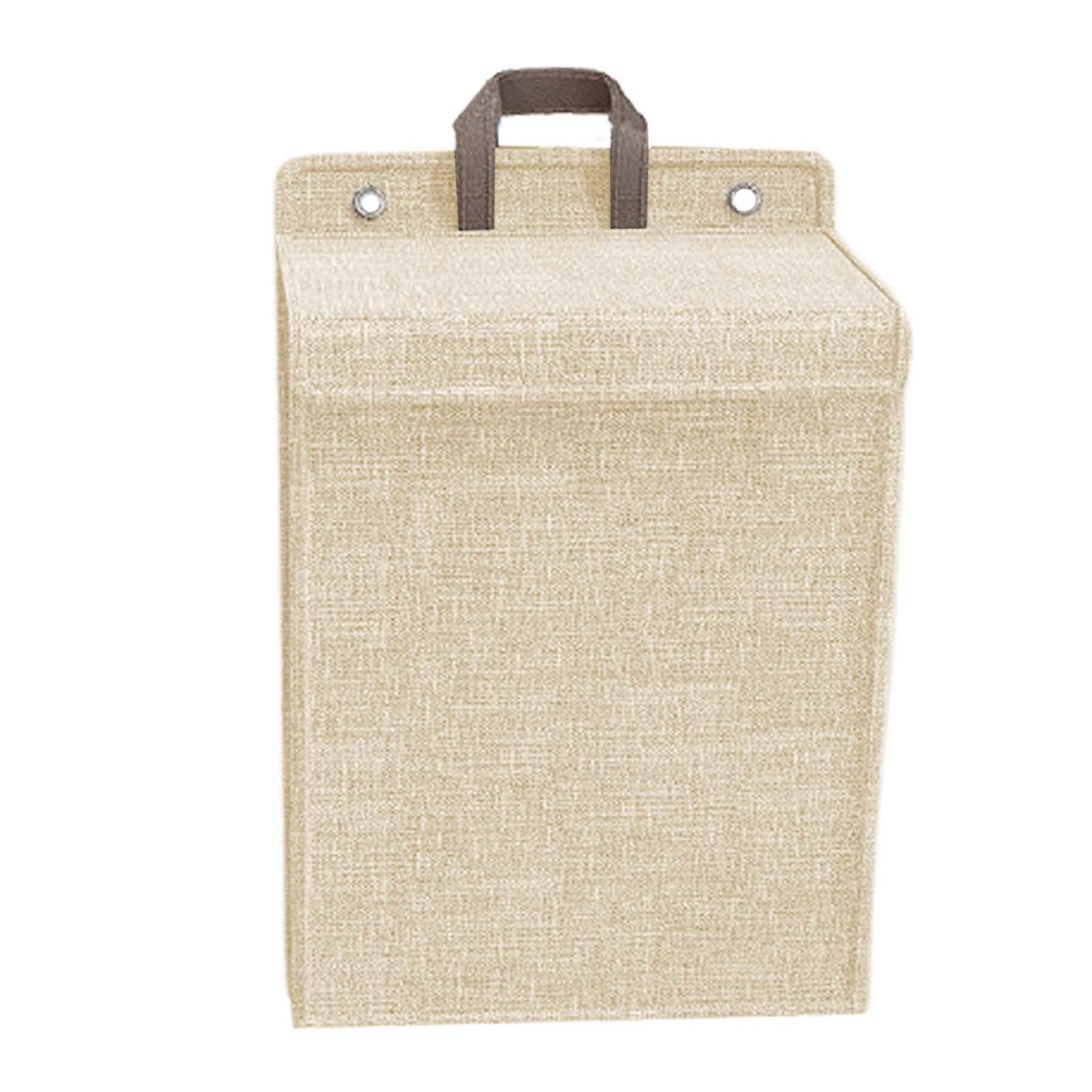 Magideal - Cesta De Almacenamiento Para Ropa Sucia Plegable Con Gancho Gran Capacidad Con Compartimientos Organizador De Lavado Asa Cómoda Material Sólido Adecua Beige Medio