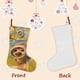 thumbnail image 3 of Pookoo Tema: Calcetines de Navidad, fino lino blanco para colgar en escaleras y chimenea, decoración navideña para el hogar, regalo de Navidad. 45cm × 32cm, 3 of 5