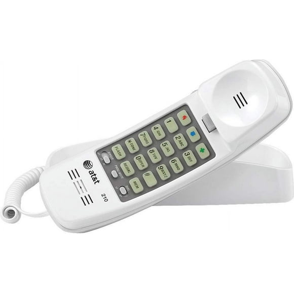 Teléfono con Cable AT&T 210 Basic Trimline Blanco