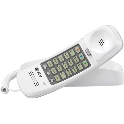 Teléfono Con Cable At&T 210 Basic Trimline Blanco