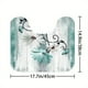 thumbnail image 1 of 1pc Waterproof Butterfly Flower Shower Curtain with 12 Hooks, Non-Slip Bathroom Rug, Toilet U-Shape Mat, and Toilet Lid Cover Pad - Decorate Your Bathroom with Style and Comfort, 1 of 5