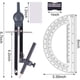 thumbnail image 2 of Compás Unjoo Metal Profesional 15 cm Transportador 0 a 180, 2 of 2