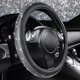 thumbnail image 2 of Funda de volante CAR PASS de piel negra con diamantes de imitación, 2 of 7