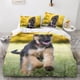 thumbnail image 2 of Juego de ropa de cama Entemah para perro pastor alemán, funda nórdica impresa en 3D, 3 piezas, suave y transpirable, con funda de edredón y fundas de almohada., 2 of 3
