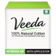 thumbnail image 1 of Tampones Veeda 100% algodón natural, regulares, 48 unidades, 1 of 9