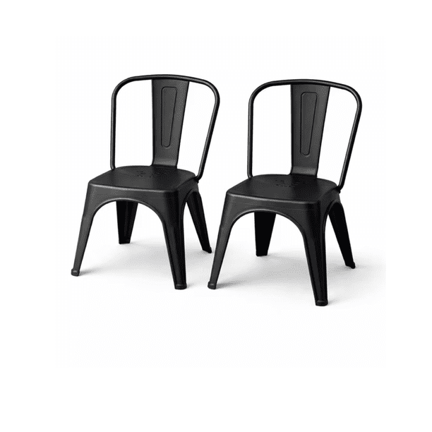 Pack 2 Sillas Infantil Estilo Tolix - Negro