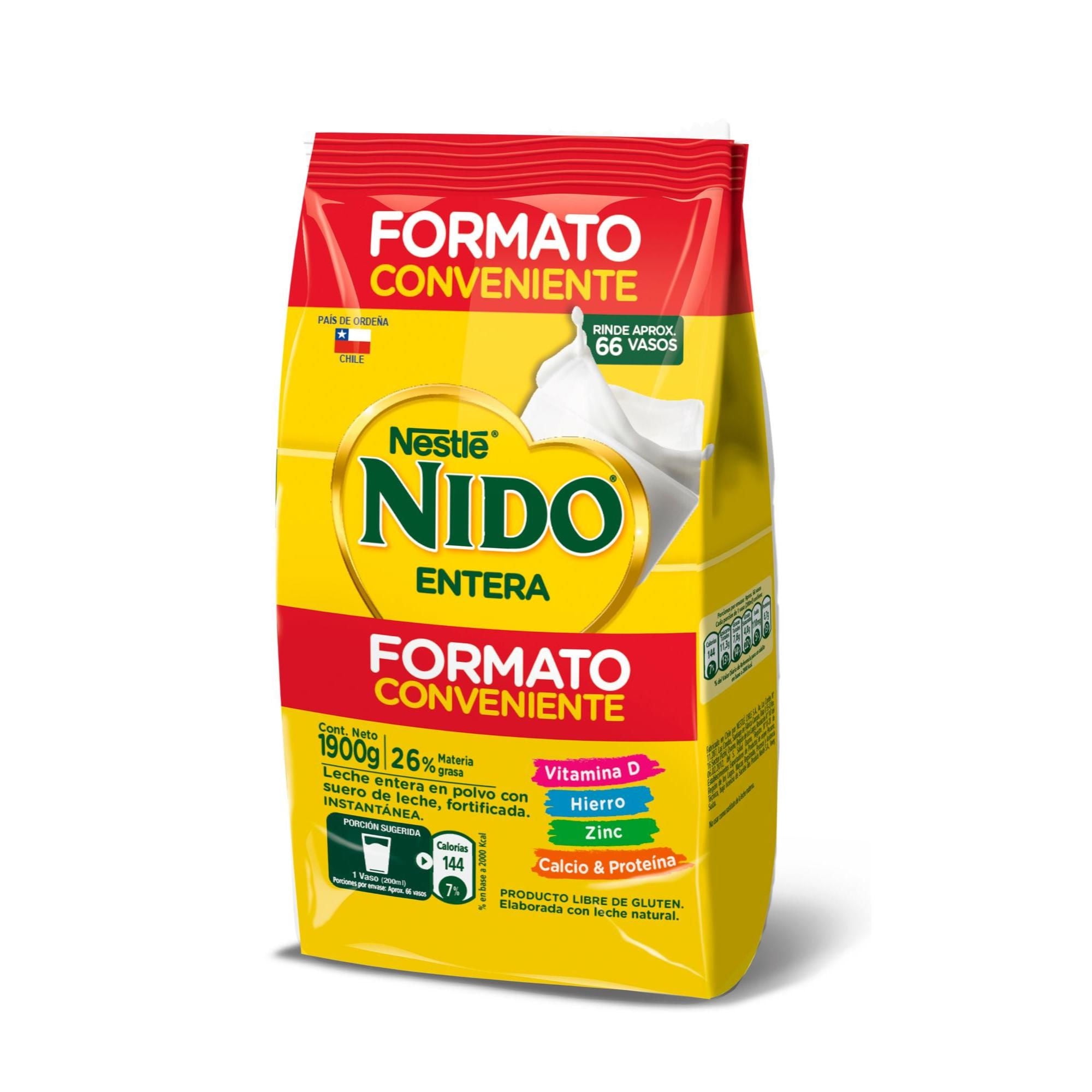 Leche En Polvo Entera Bolsa 1900 g Nido