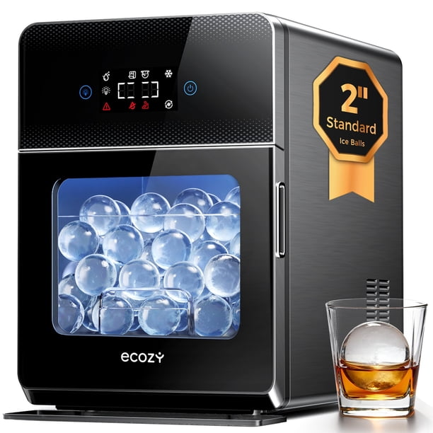 Máquina para hacer bolas de hielo ecozy de 2" transparentes con limpieza automática