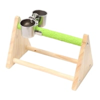Magideal - Soporte De Comedero Para Pájaros Con Taza De Comida, Barra De Posado, Soporte De Mesa Para Pájaros, Parque De Juegos Para Pájaros, Soporte De Juegos