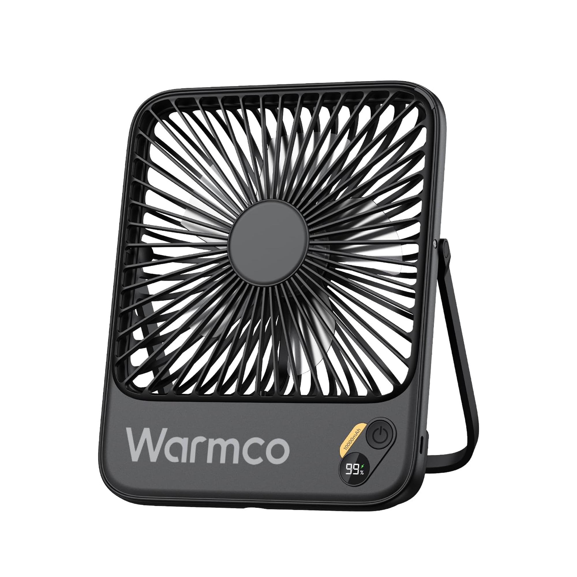 Ventilador De Viaje Portátil Warmco De 10000 Mah Con 10 A 24 Horas De Funcionamiento, 18 Cm