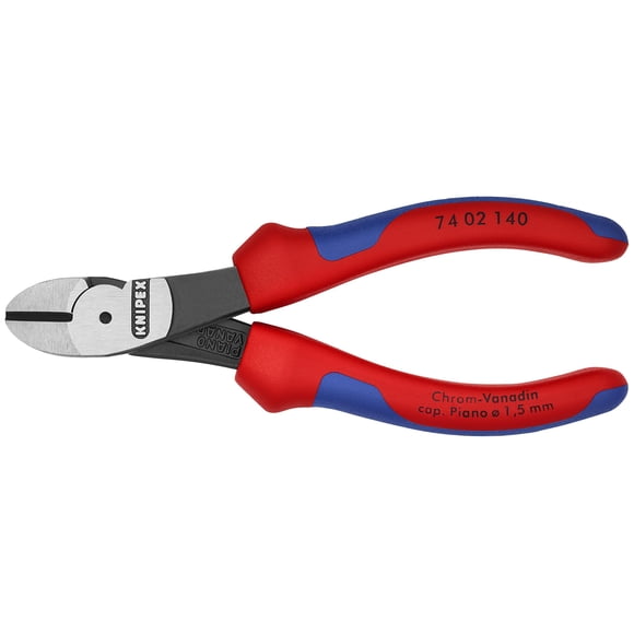 Alicates de corte diagonal KNIPEX High Leverage, color rojo