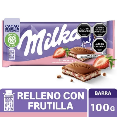 Chocolate Relleno Yogurt Frutilla 100 G Milka