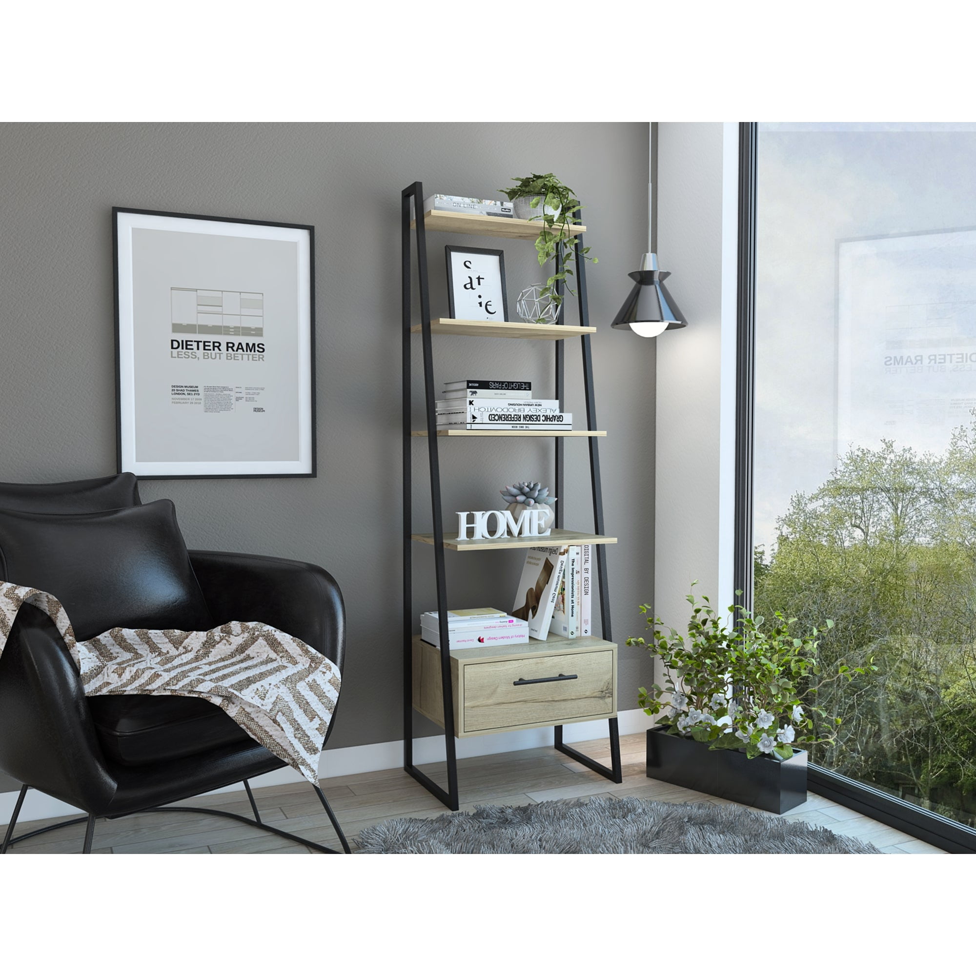 Tuhome - Biblioteca Forma De Escalera Magnum 1 Cajón Duna