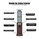 thumbnail image 3 of Estufa a Gas Exterior con Tubo de Vidrio 1.8M Fogo 13kW + Ruedas y Funda, 3 of 8